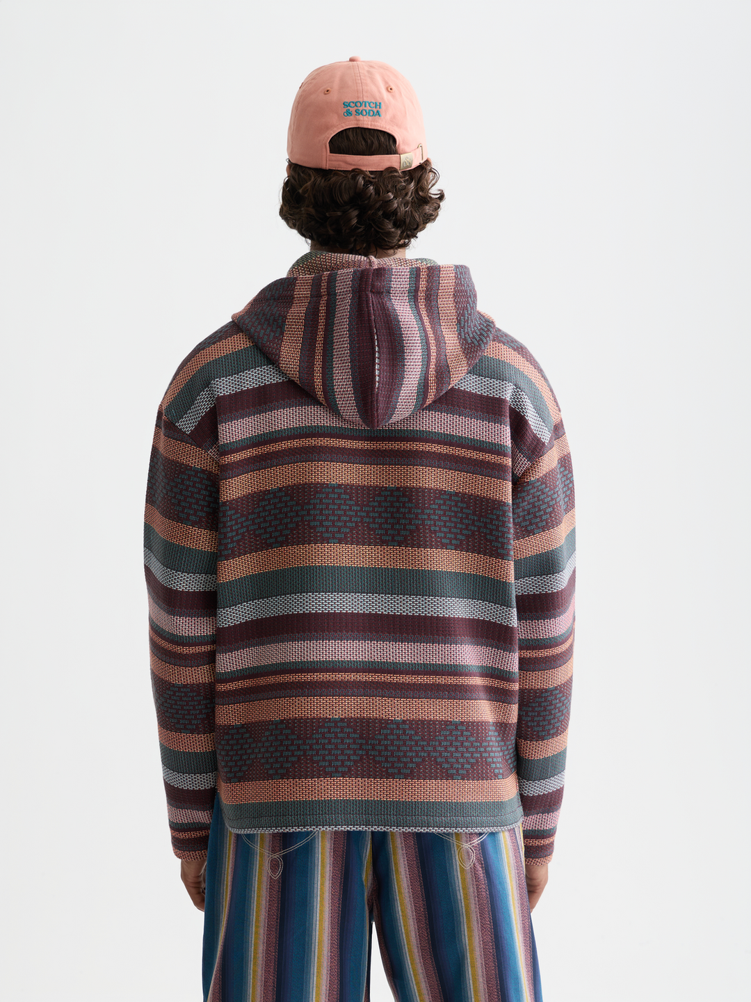 Jacquard relaxed-fit hoodie