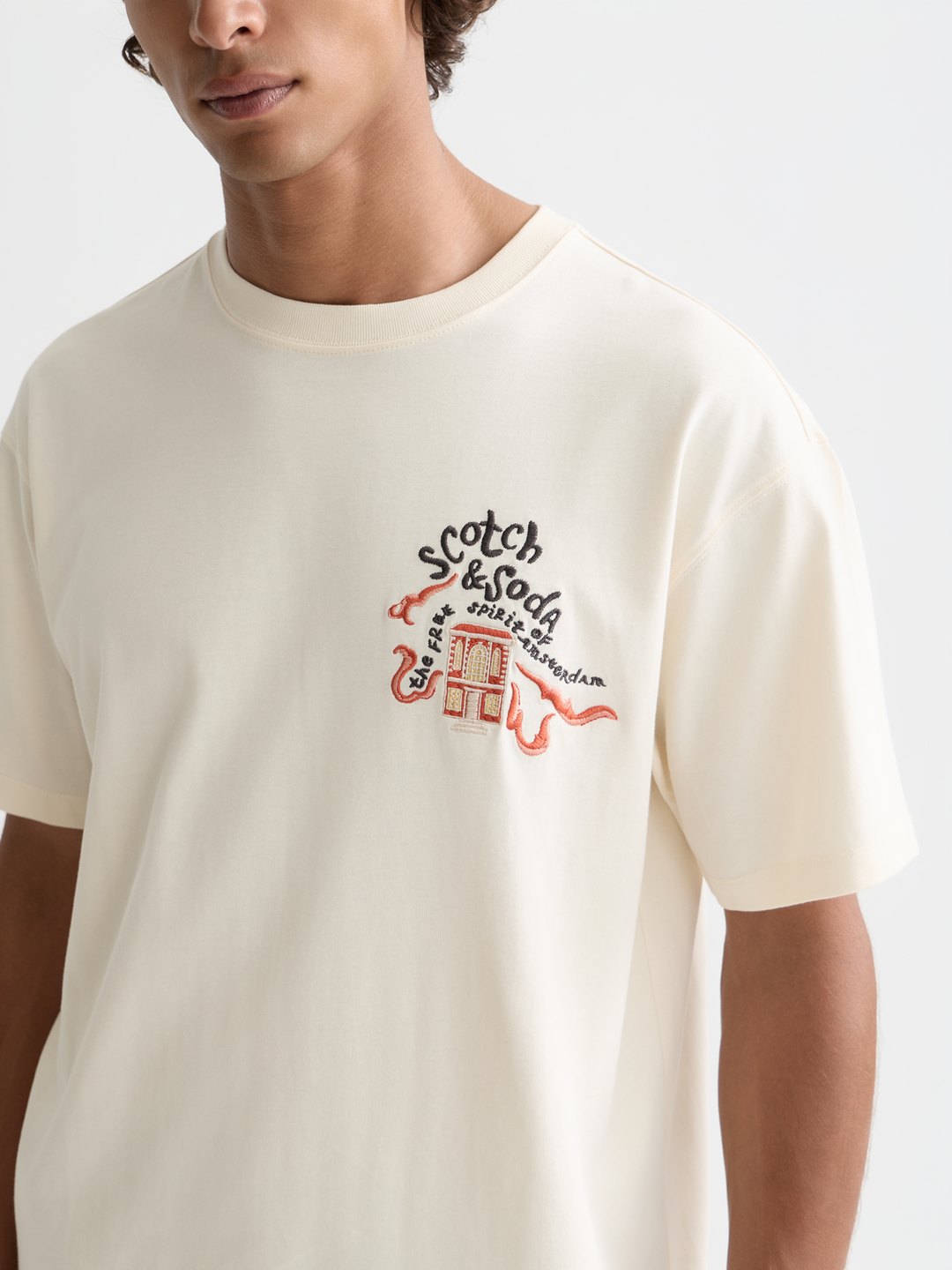 The 40th anniversary relaxed-fit embroidery T-shirt