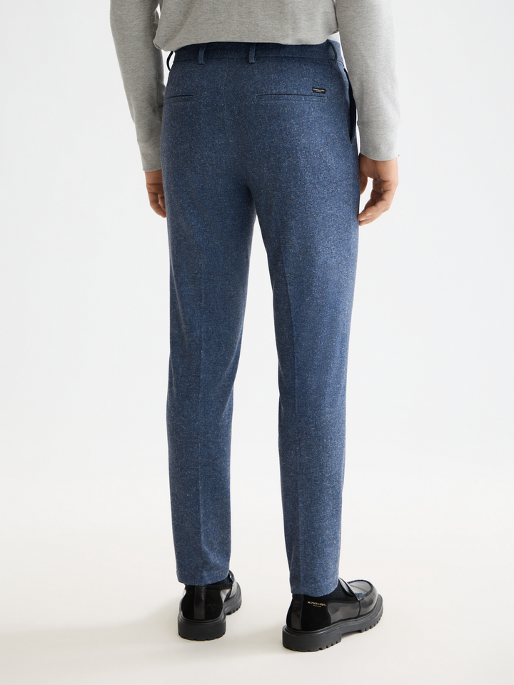 Stuart - melange-jersey regular slim chino
