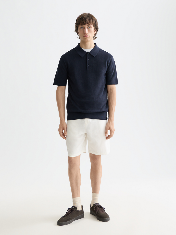 Essentials Structured Knitted Regular-Fit Polo