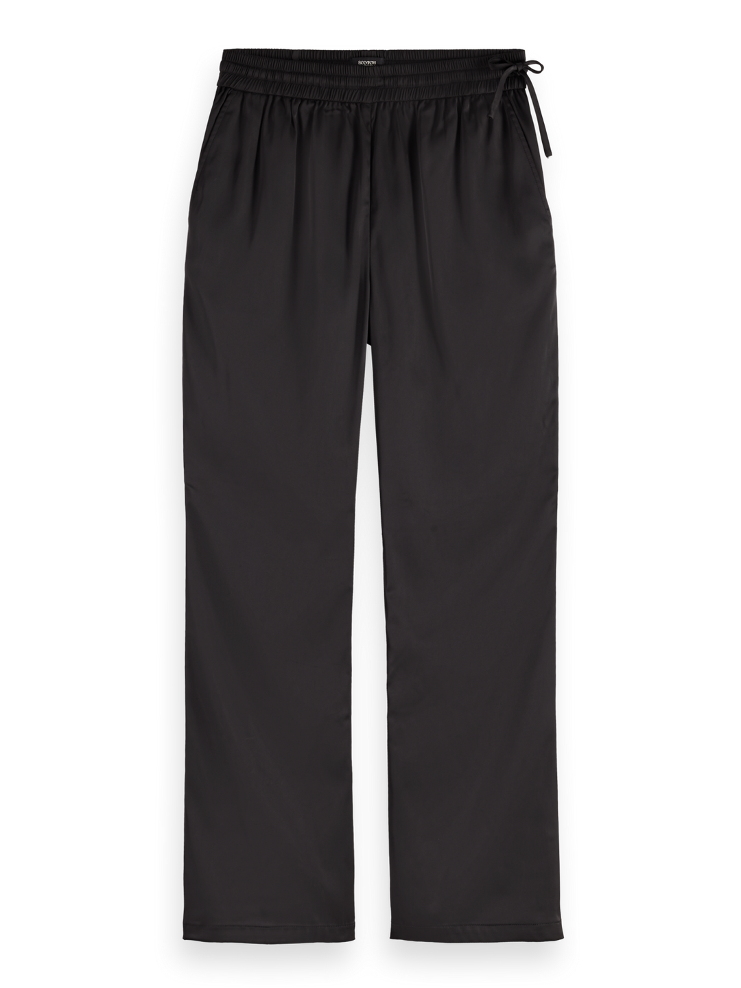 Mae mid-rise bootcut pull-on satin pant