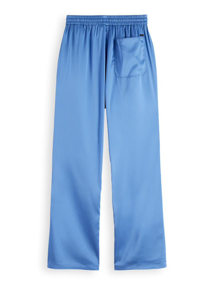 Mae mid-rise bootcut pull-on satin pant