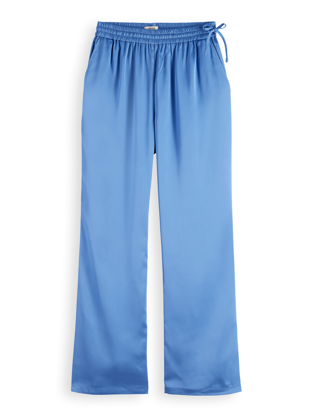 Mae mid-rise bootcut pull-on satin pant
