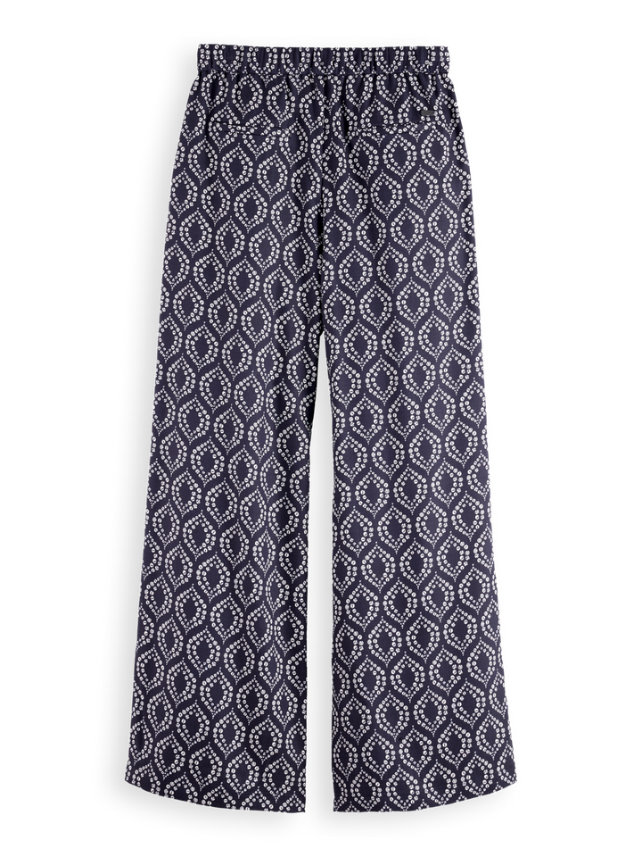 Eleni high rise wide leg printed pyjama pant