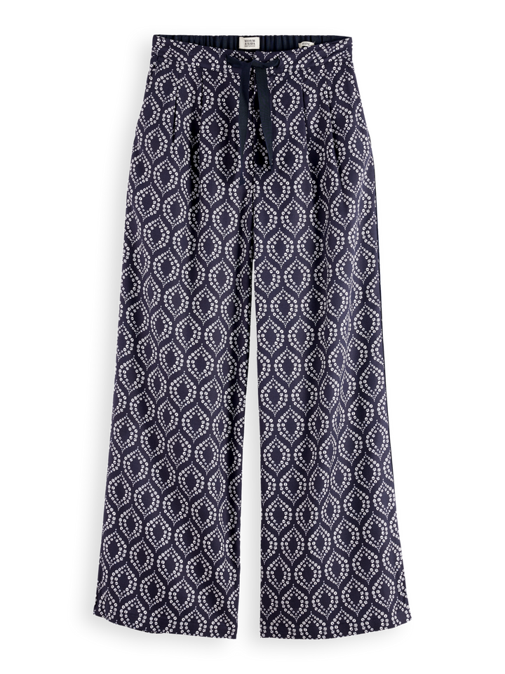 Eleni high rise wide leg printed pyjama pant