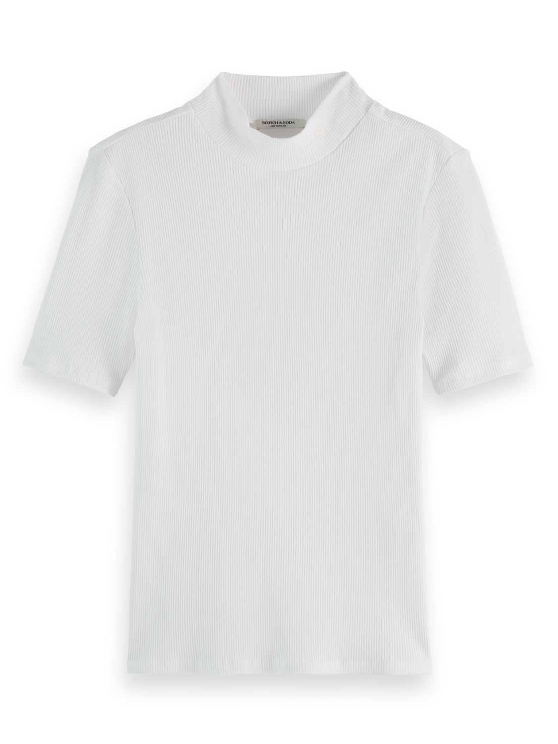 Core Mock Neck Rib T-Shirt