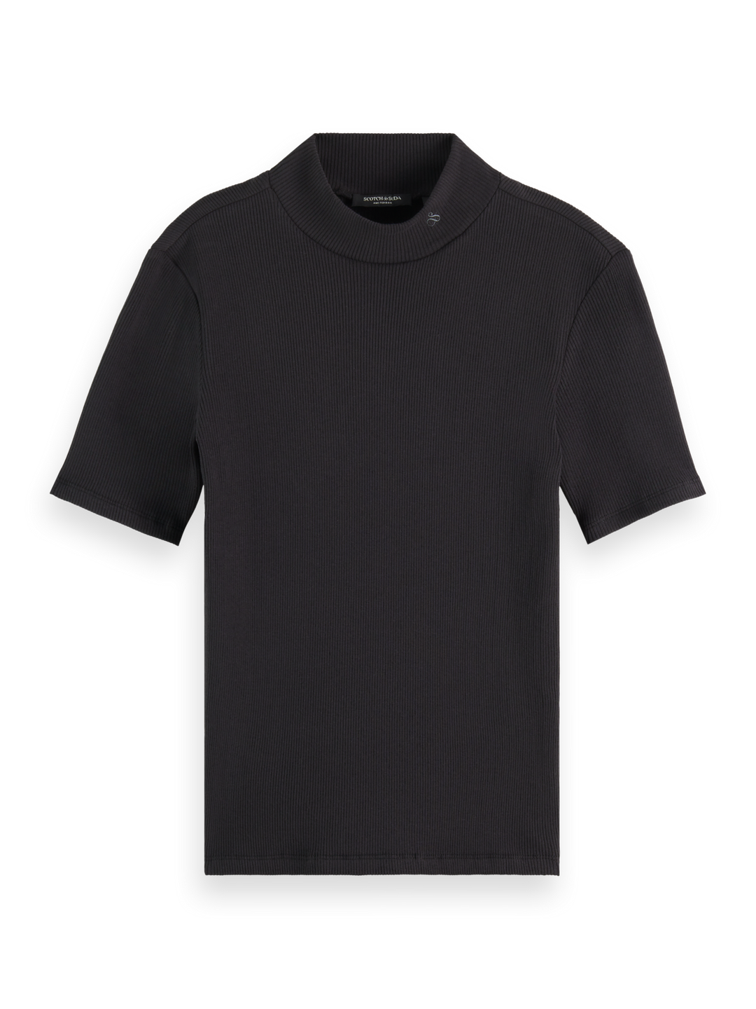 Core Mock Neck Rib T-Shirt