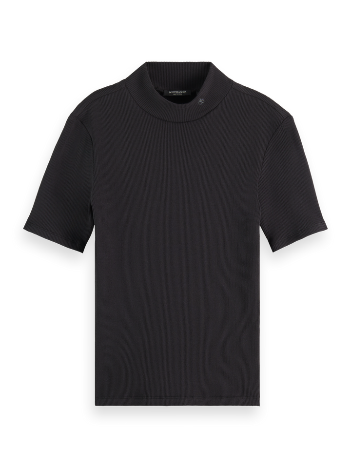 Core Mock Neck Rib T-Shirt