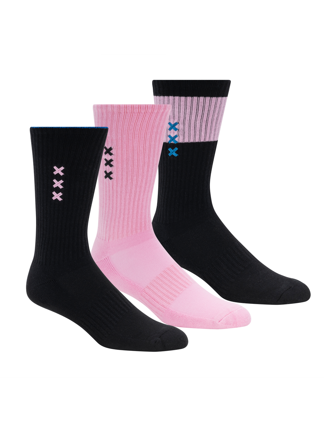 3 Pack Mens 1/2 Terry Crew Socks