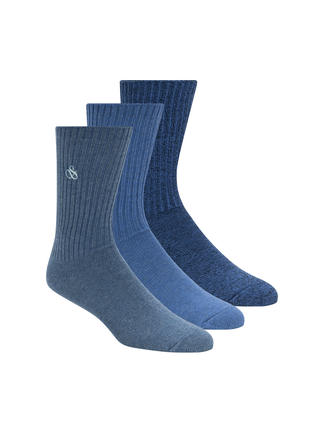 3 Pack Mens Non Terry Crew Socks