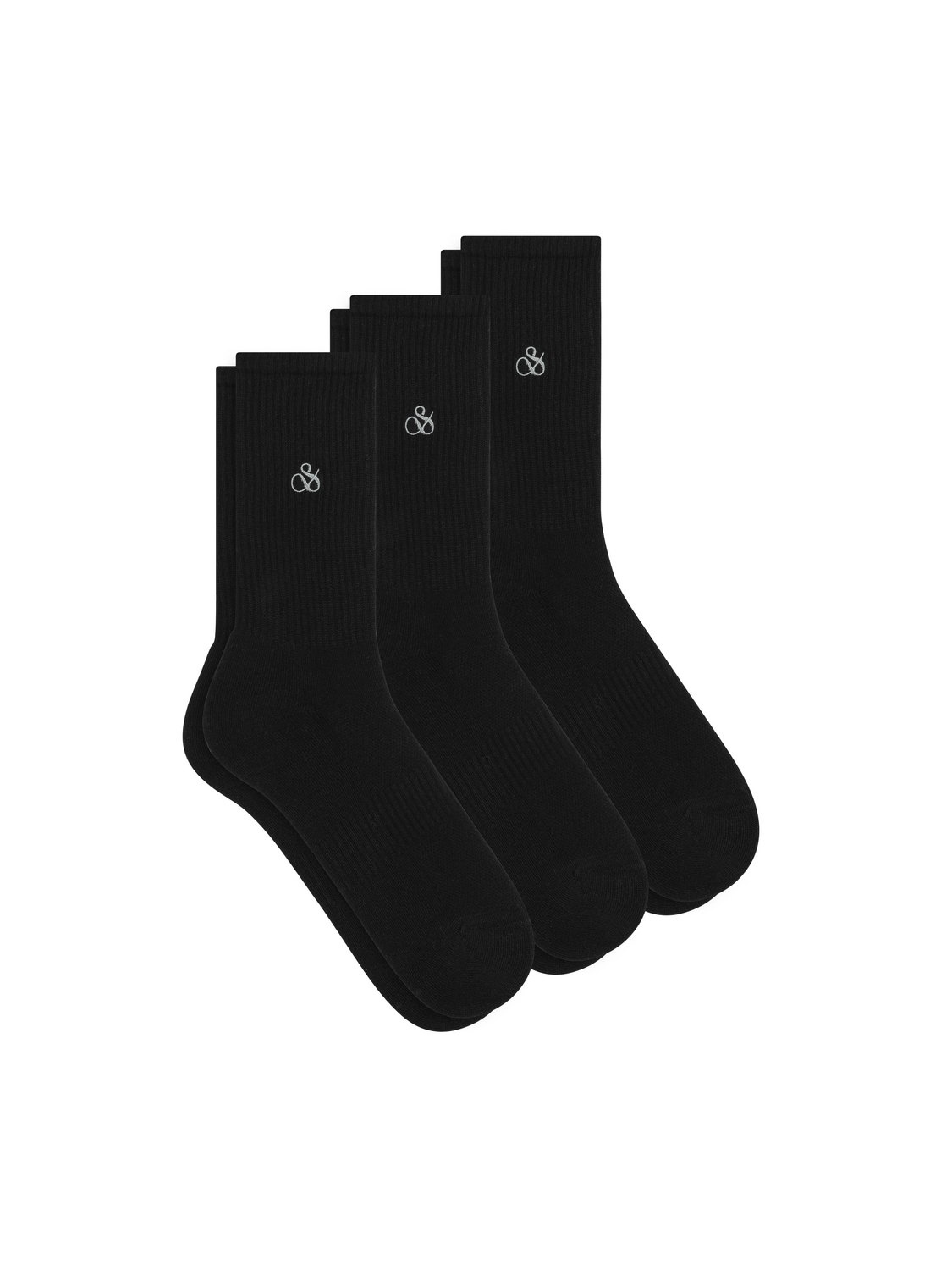 3Pk Mens 1/2 Terry Cotton Crew