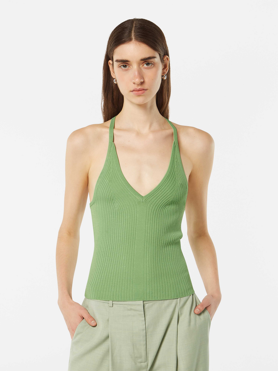 Rib racer knitted tank