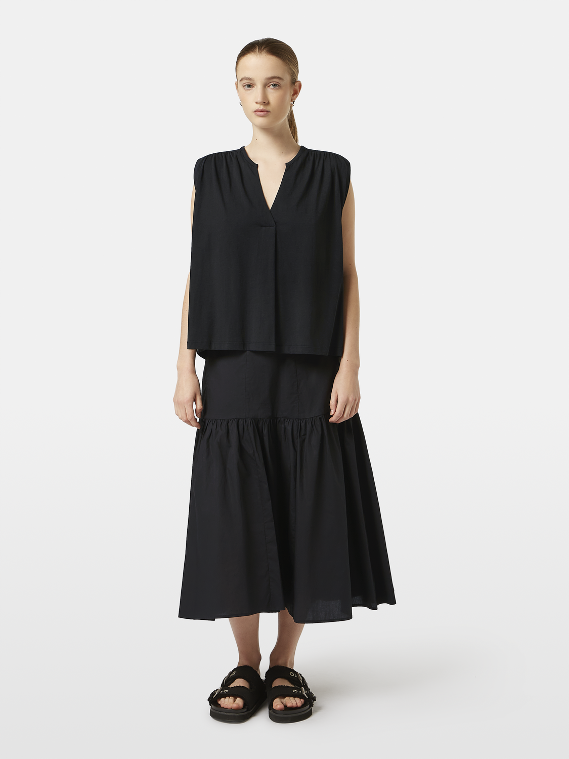 Drapey V-neck T-shirt