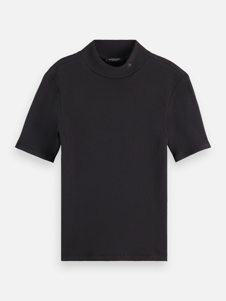 Core Mock Neck Rib T-Shirt