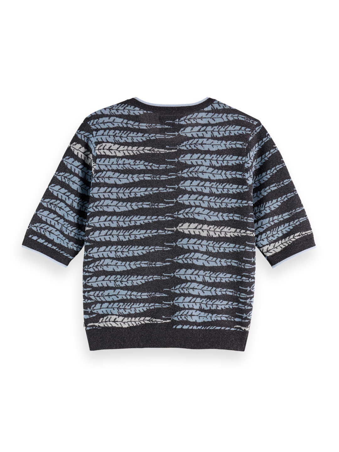 Lurex jacquard knitted tee