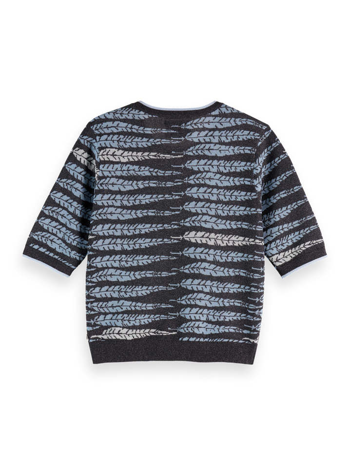 Lurex jacquard knitted tee