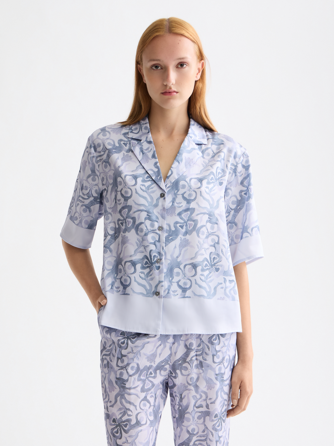 Printed short sleeve shirt