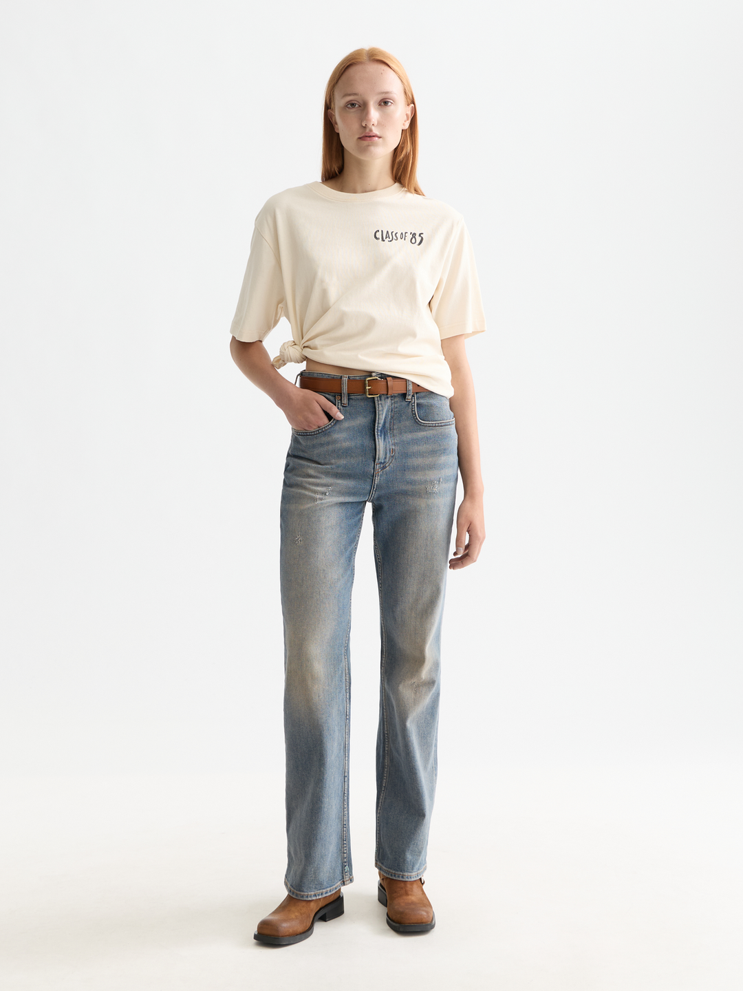 Loose-fit T-shirt with front and back artwork