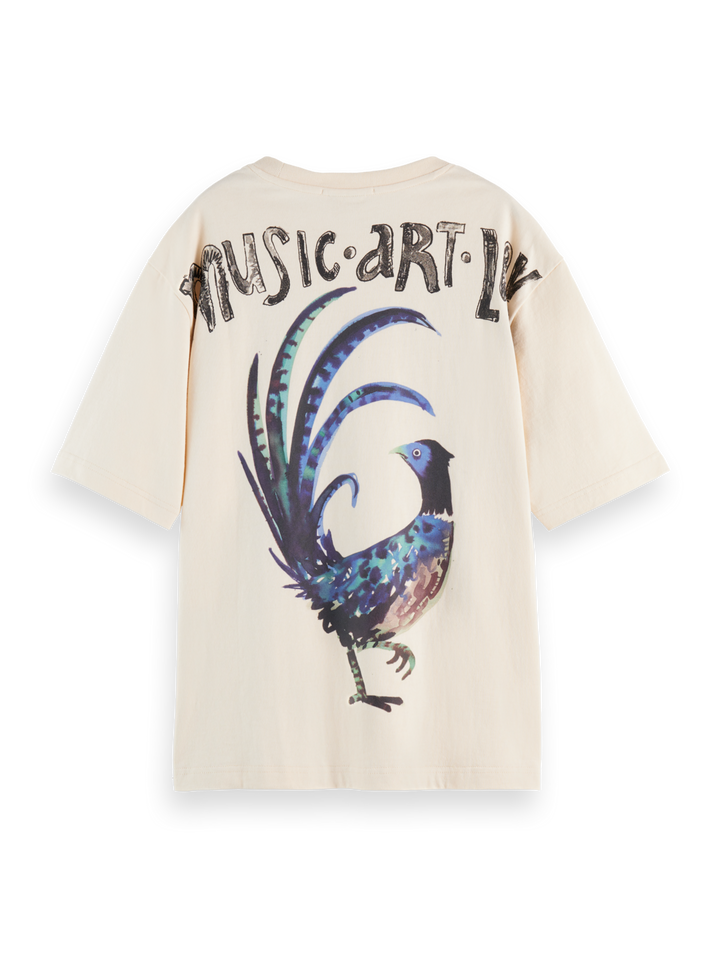 Loose-fit T-shirt with front and back artwork