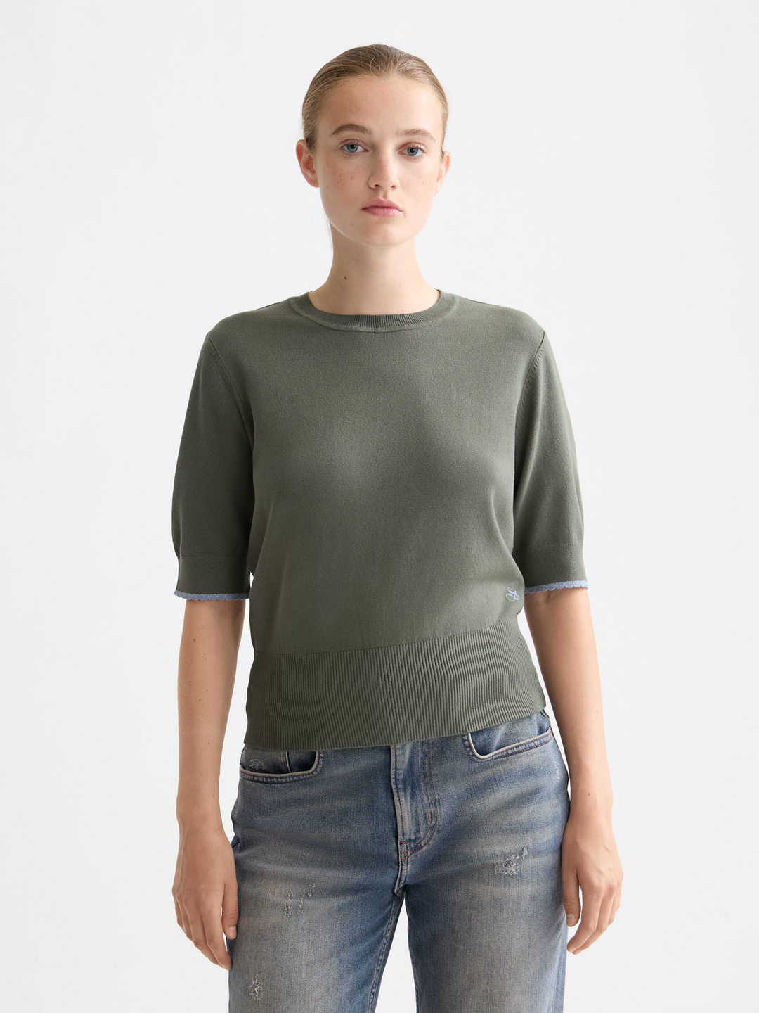 Crew Neck Short Sleeve Pullover