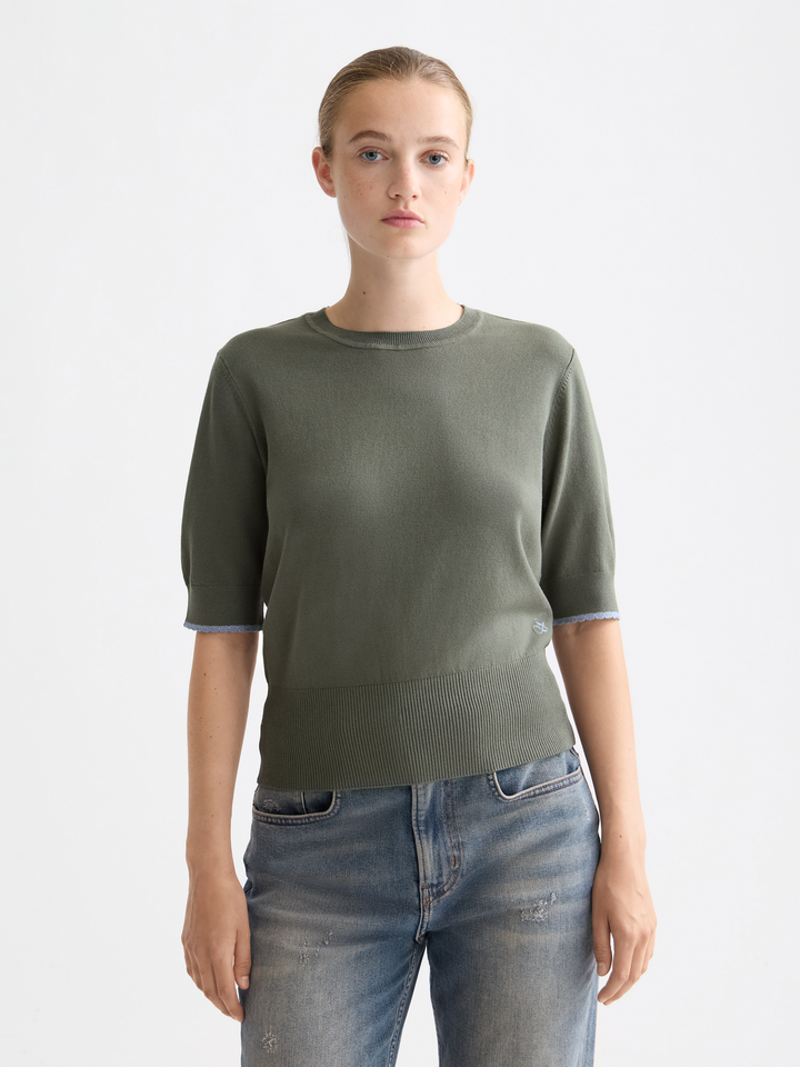 Crew Neck Short Sleeve Pullover