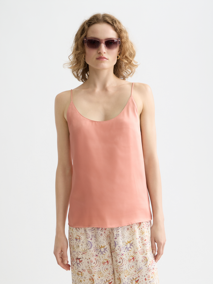 Singlet Woven Front Jersey Back Tank