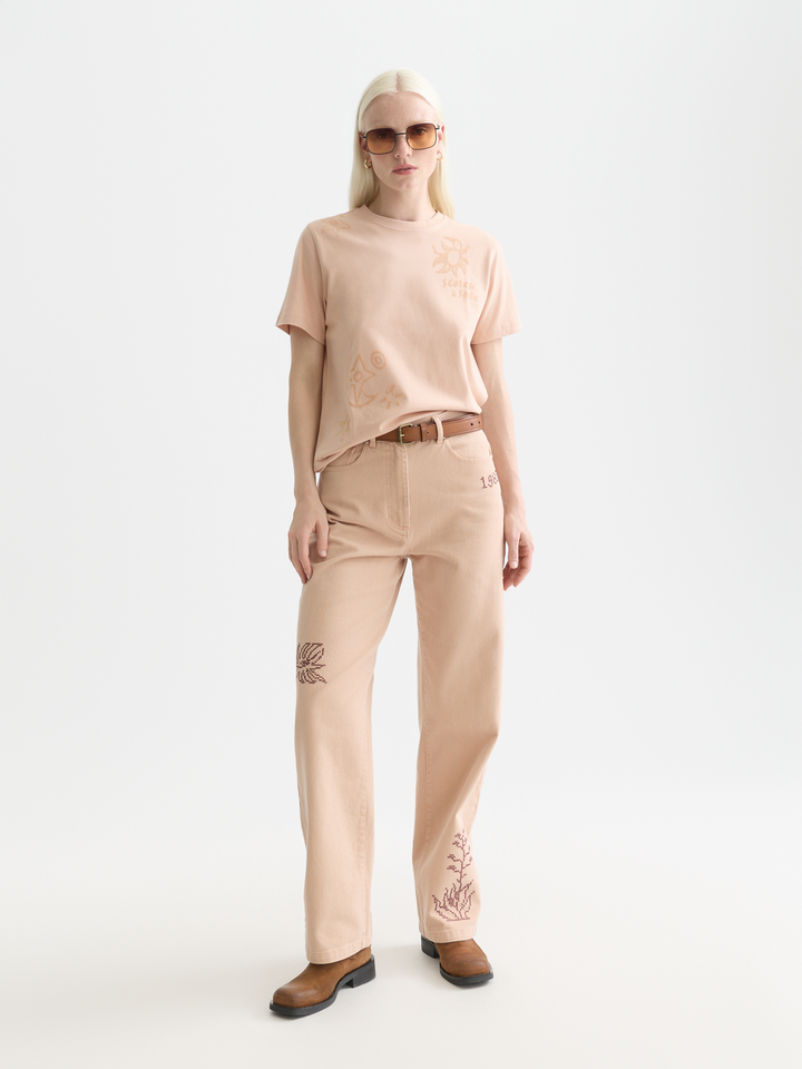 Regular Fit T-Shirt With Flock Print