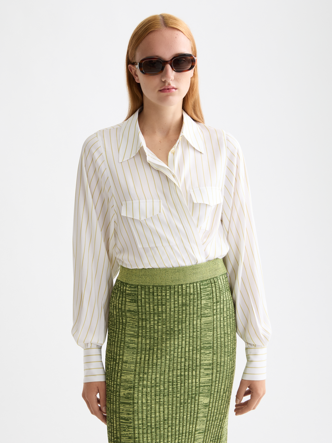 Striped shirt with pockets