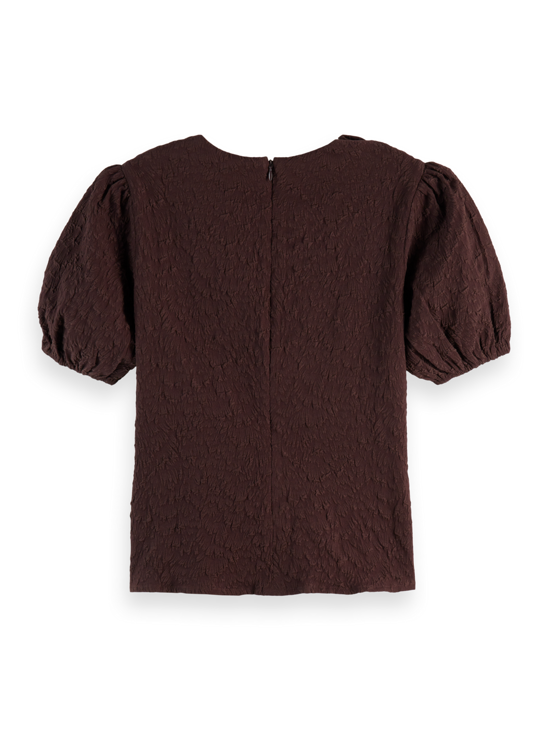 Puff sleeve textured top