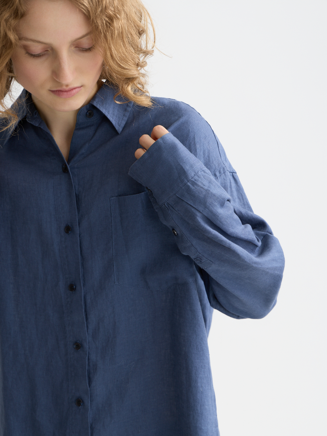 Linen Shirt With Back Detail