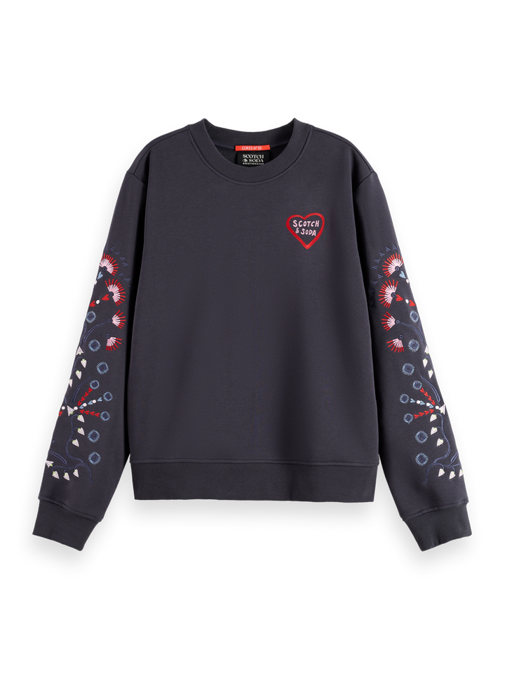 Embroidered regular fit sweatshirt