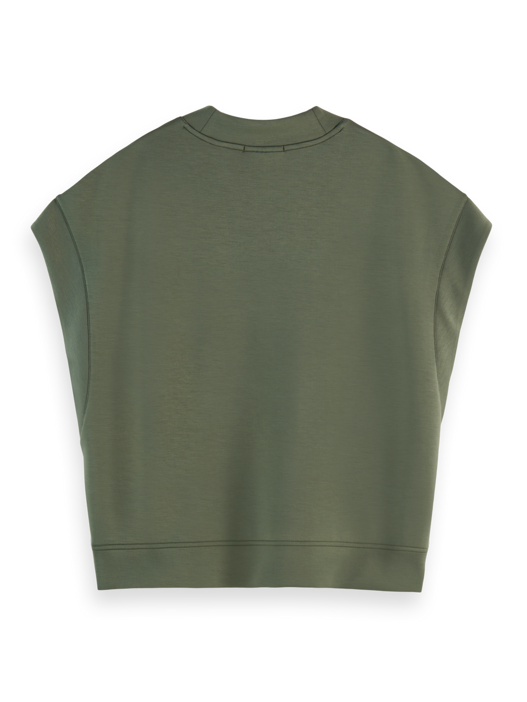 V-neck sleeveless modal sweatshirt