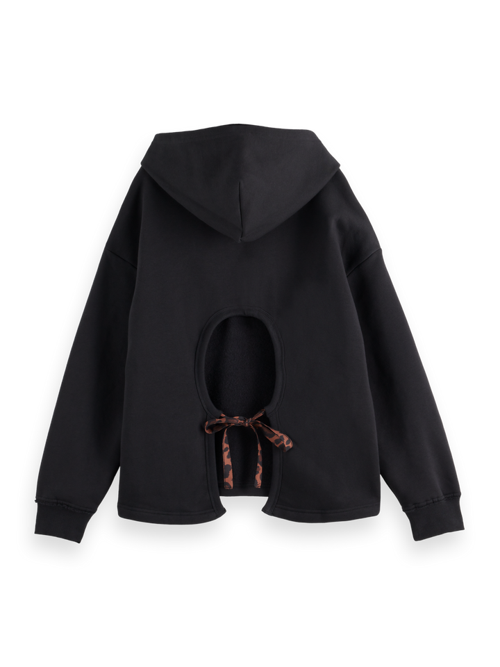 Hoodie with open back