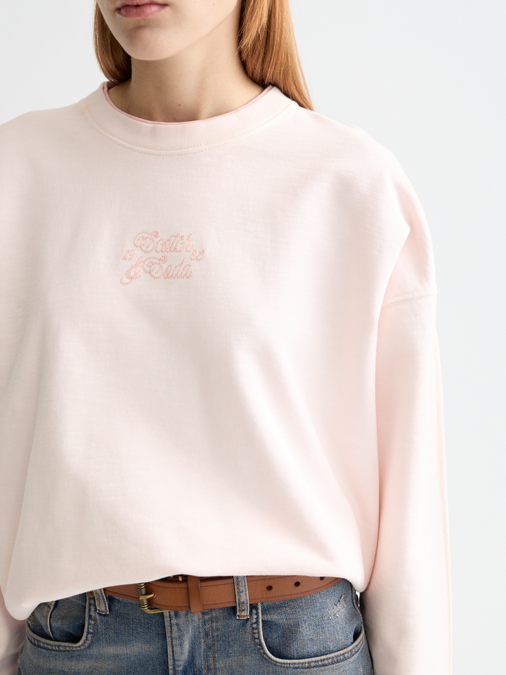 Garment dye logo oversized sweatshirt