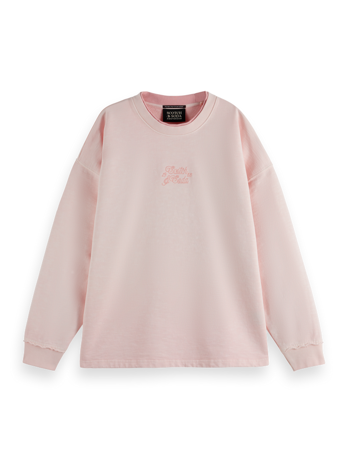 Garment dye logo oversized sweatshirt