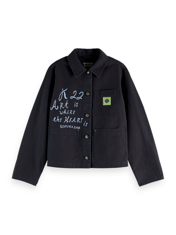 Washed workwear jacket