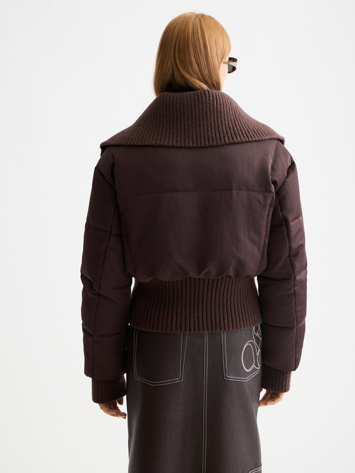 Aviator collar puffer
