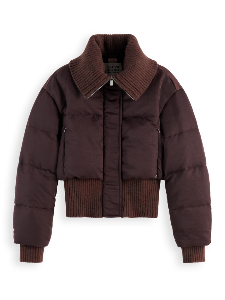 Aviator collar puffer