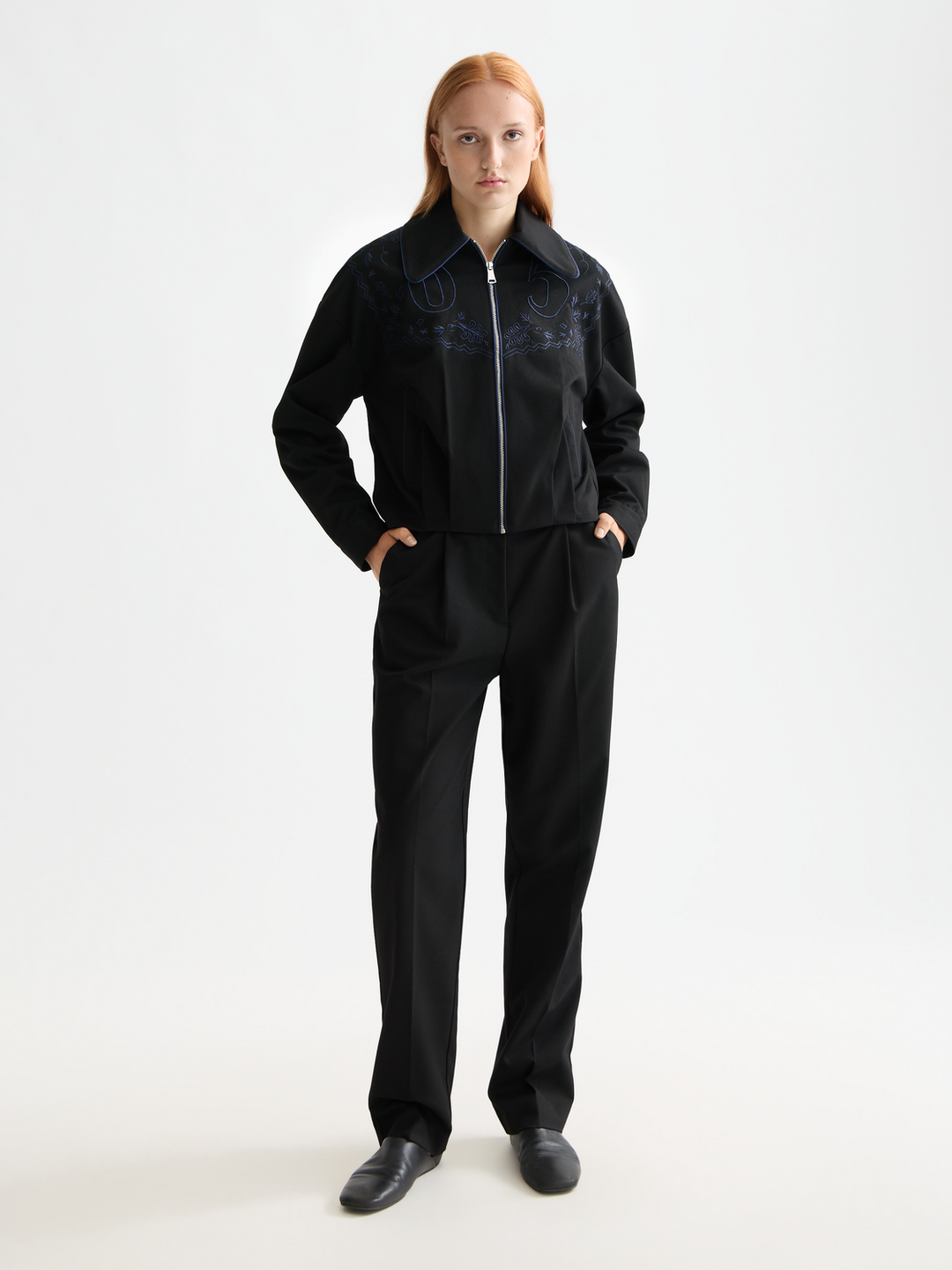 Embroidered bomber