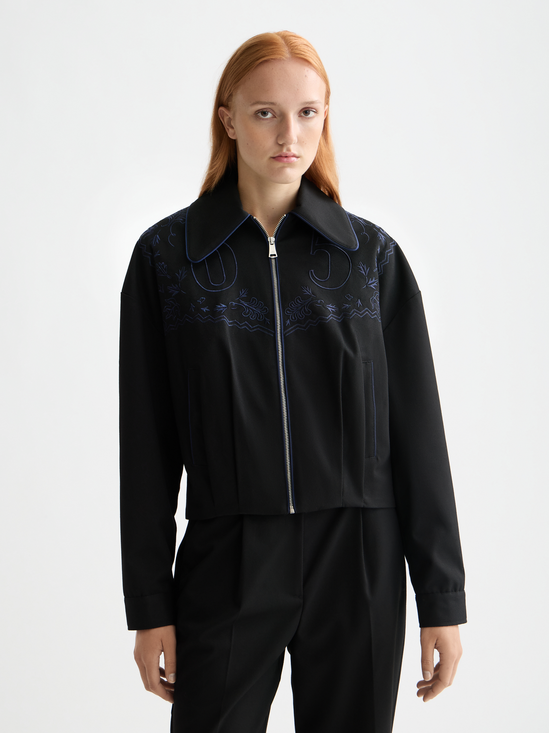 Embroidered bomber