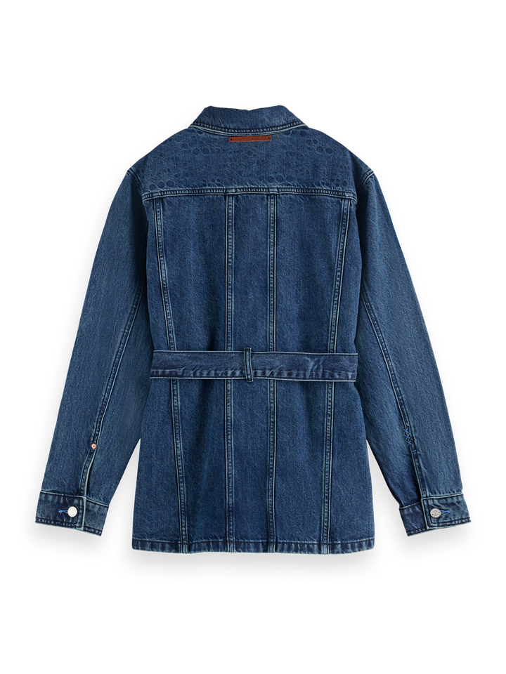 Hooded denim jacket — Black Snow