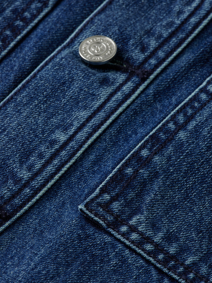 Hooded denim jacket — Black Snow