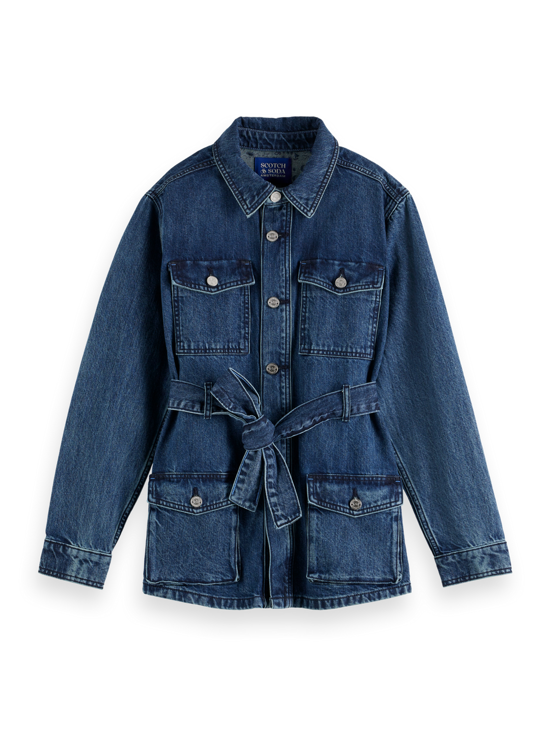 Hooded denim jacket — Black Snow