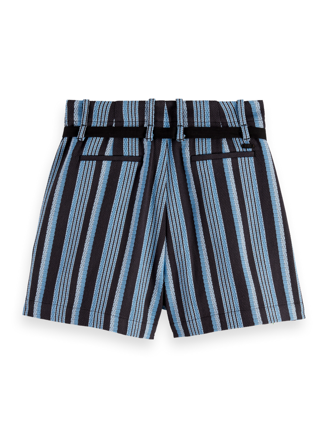 High rise stripe shorts