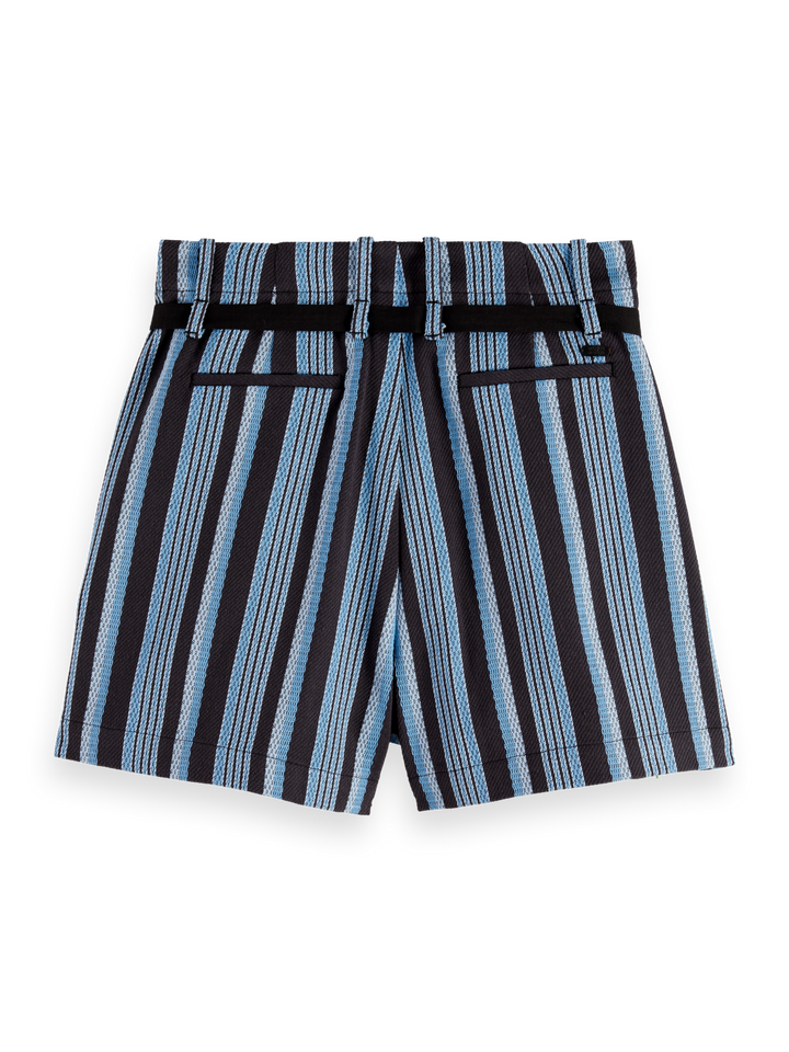 High rise stripe shorts