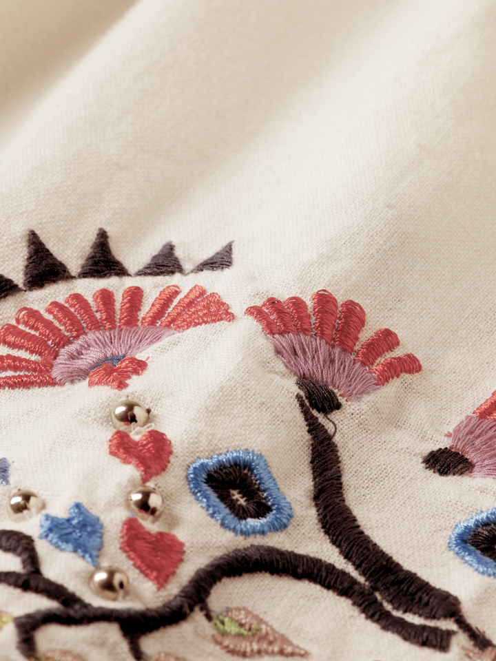 Embroidered maxi skirt