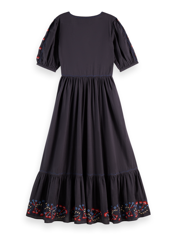 Embroidered maxi dress