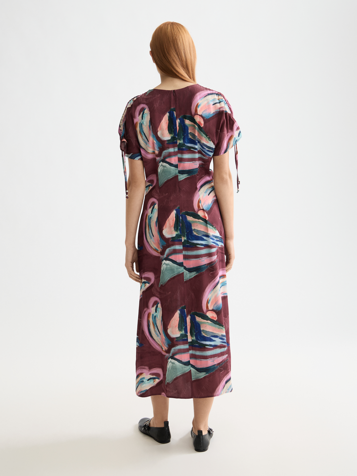 Drawstring maxi dress