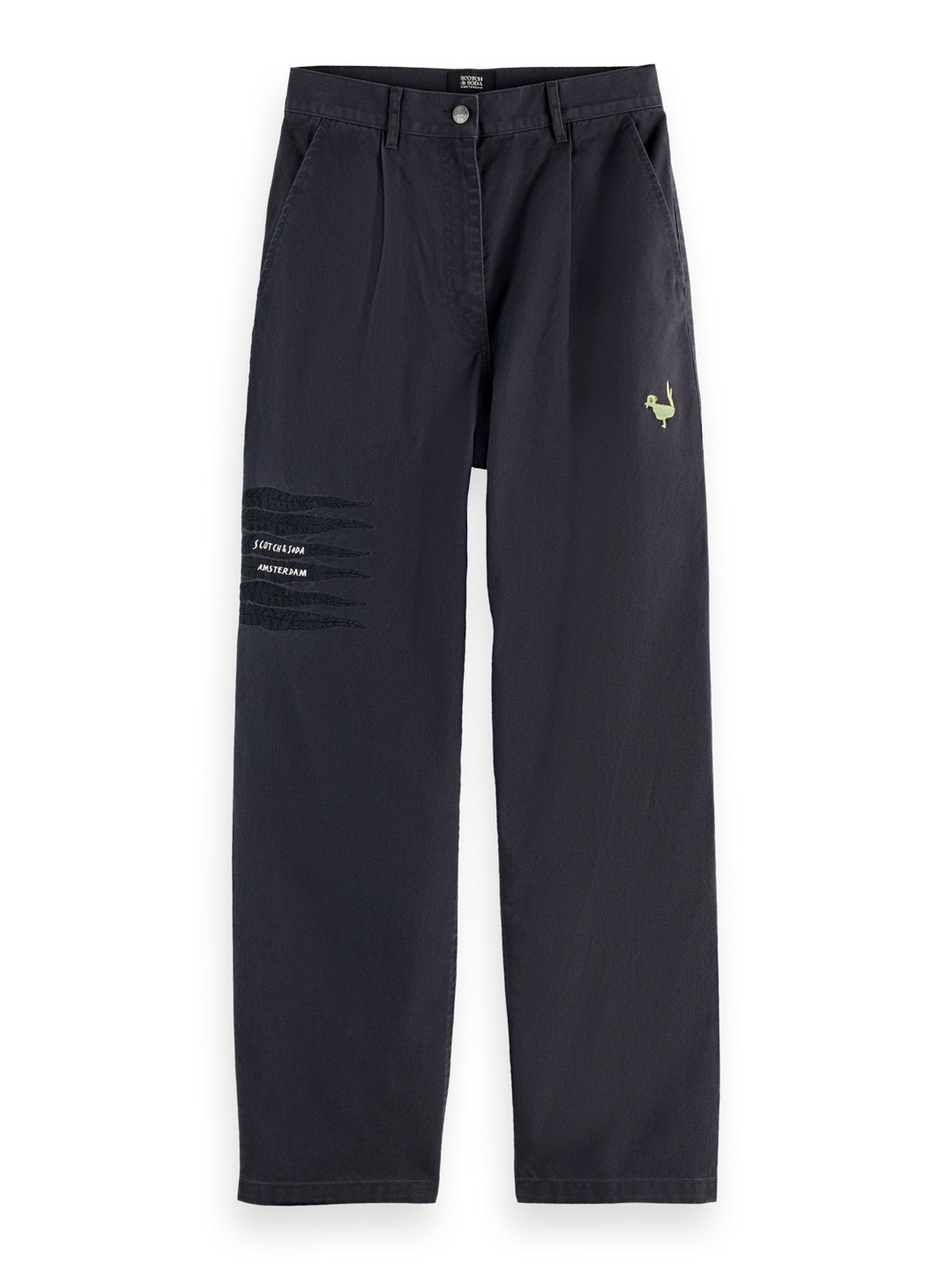 Raine-High rise wide leg washed pants