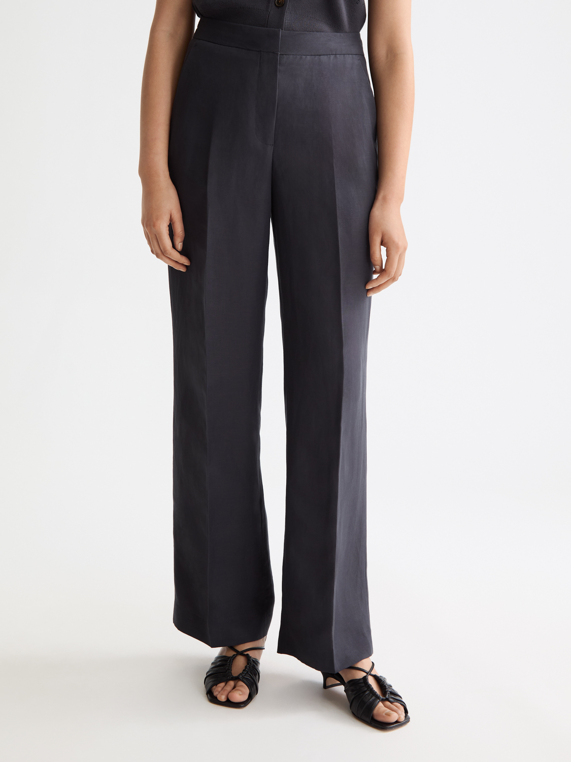 Edie-high rise wide leg drapey pant
